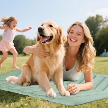 Кілт-матрац для собак UIQELYS, колір айс-грін, без гелю, з верхнього шару з охолоджуючої тканини та нижнього з велюру, можна прати. Охолоджуюча подушка для собак, літня профілактика перегріву цуценят та кошенят.