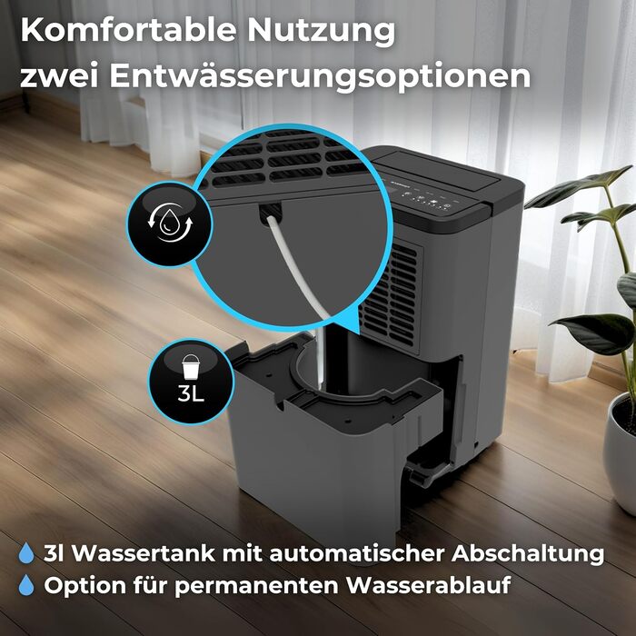 Електричний осушувач повітря Climative ION 12L/24h з Wi-Fi та очищувачем повітря для дому, квартири, ванної кімнати. Осушувач повітря для захисту від вологи та плісняви до 20м² (Nexi 24)