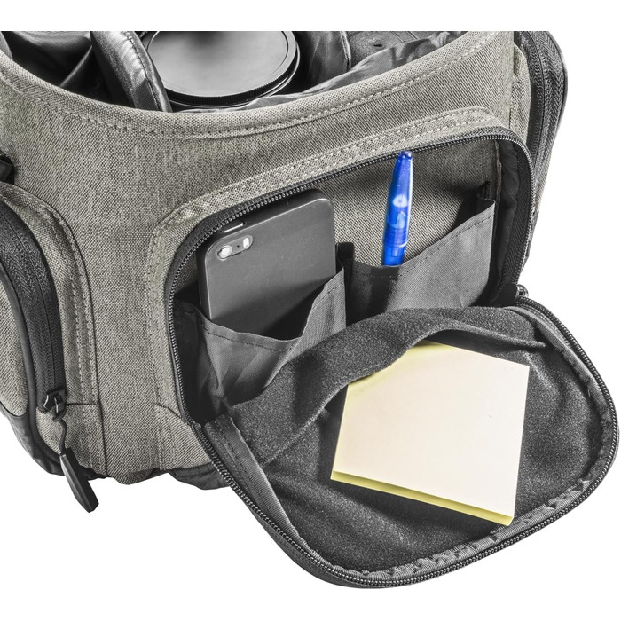 Сумка для камери Mantona Premium: підходить для DSLR та DSLM камер з об'єктивом (з захистом від пилу, м'яким плечовим ременем, застібкою-кліпсою, регульованим внутрішнім відділенням) тауп L Тауп