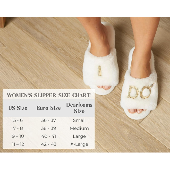 Домашні тапочки Dearfoams для нареченої та дружок, 