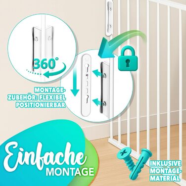 Захист для каміну KIDUKU®: металеві ворота-решітка, складна конструкція, 10 елементів (180 см, білий)