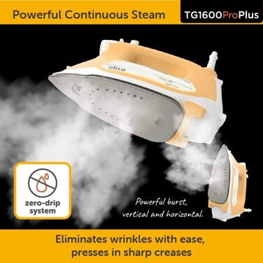 oliso TG1600 ProPlus Textile Steam Smart Iron, Yellow (311001)