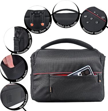 Чохол для фотоапарата FOSOTO SLR, чорний, водонепроникний, L