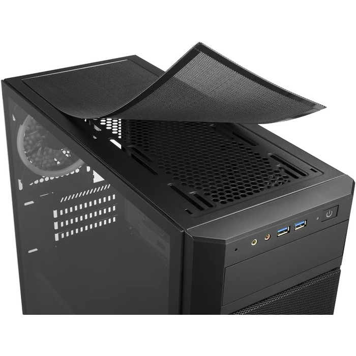 Корпус для ПК Sharkoon V1000 RGB Micro Tower, Micro-ATX, чорний