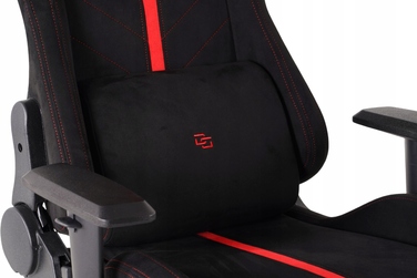 Ігрове крісло Delagear G 525, чорно-червоне, тканинне