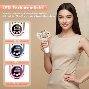 Пристрій для епіляції NIKYJM IPL з лазером, безболісна епіляція, 3 функції (HR/SC/RA), 9 рівнів, 999 999 імпульсів для дому, для всього тіла