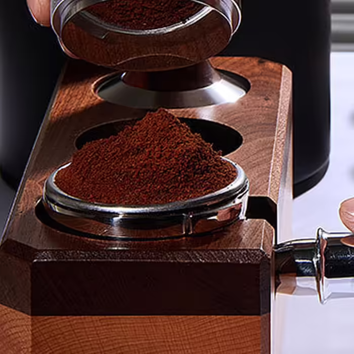 BAOFUYA 58 mm Bottomless Portafilter, Professional Portafilter in Dual Ear Design with Wooden Handle for GAGGIA Coffee Machine (F Palisander)