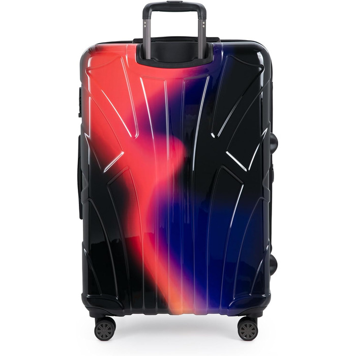 Чохол-валіза Suitline з жорстким корпусом, XL, 76 см, 96-110 літрів, ABS, матовий, червоний (Neon Red), з TSA-замком