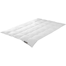 Badenia Trendline Comfort Down Duvet, All-Season Duvet with 90% Down & 10% Feathers of Class I, 155 x 220 cm, Down Pass tested & Öko-Tex certified, produced according to German quality standard 155 x 220 cm Medium All-Season Comfort Duvet
