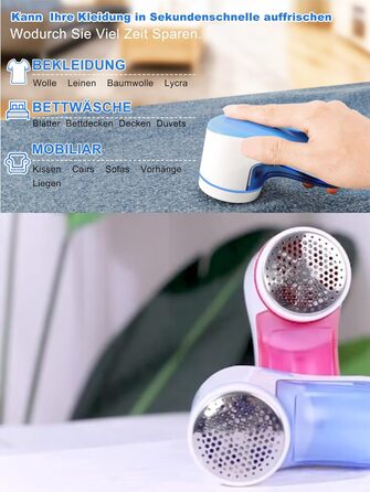 Електричний видалення ворсу портативний з USB зарядкою та 1 змінною головкою для різних тканин (червоний)