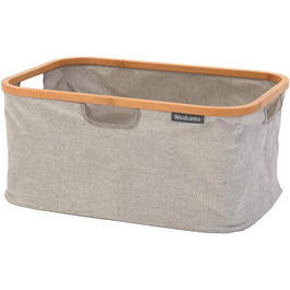 Brabantia - Foldable Laundry Basket - Multifunctional; Storage Box for Paper and Toys - Large Volume - For Wet and Dry Laundry - Waterproof Coating - Organizer - Grey - 40 L