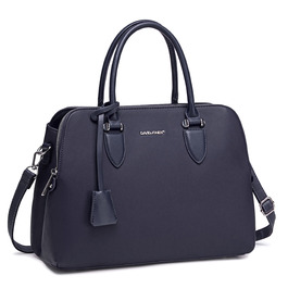 Сумка жіноча David Jones елегантна шопер (tote bag) з PU шкіри, темно-синя. Сумка через плече, багато відділень для роботи та повсякдення