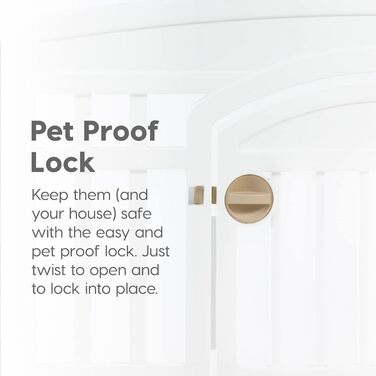 Клітка для собак IRIS USA 586690, пластикова, з дверцятами, 8 панелей, 61 см, біла