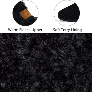 Тапочки зимові для дому та вулиці з меморі-піною, чорні (36.5/38 EU)