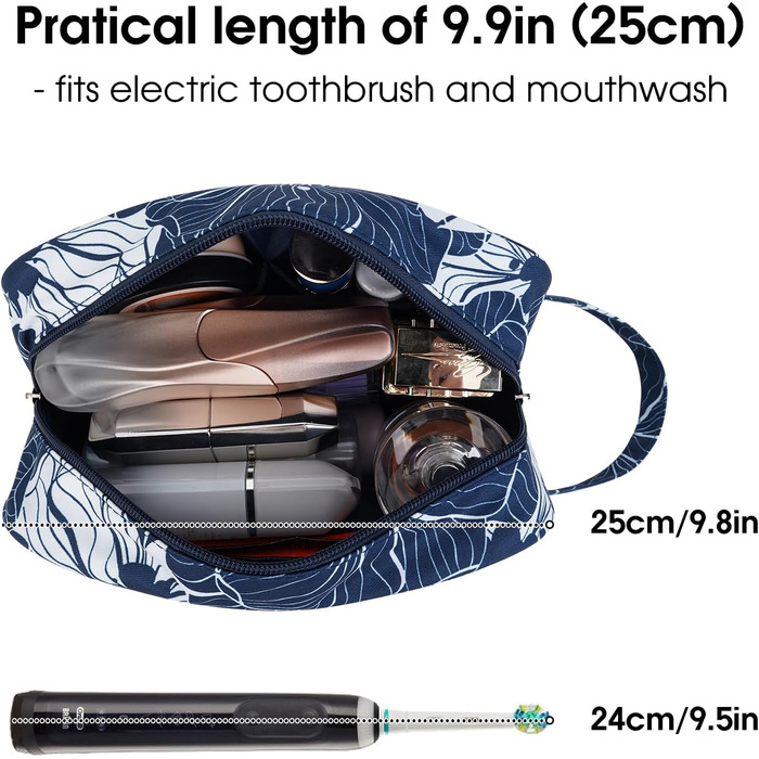 Чоловічий туалетний набір Narwey: водонепроникний, міцний, з багатьма відділеннями, для подорожей (чорний)