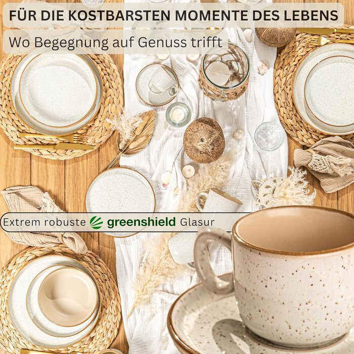 Набір чашок для еспресо SÄNGER Rio Creme (8 шт.), набір чашок для 4 персони, чашки для еспресо та мокко, стійкі до подряпин, миття в посудомийній машині, мікрохвильової печі, кремового кольору, 80 мл