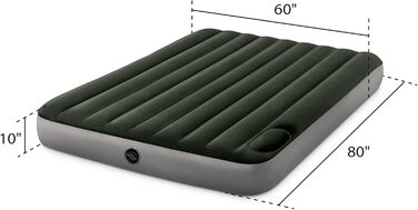 Надувний матрац Intex Dura-Beam Standard, Twin Size з інтегрованою помпою | Зручний та портативний