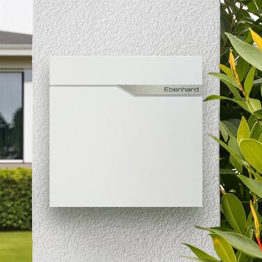 Поштова скринька Metzler антрацит з газетницею та табличкою для імені, RAL 7016, вулична, стійка до корозії, для настінного монтажу, сучасний дизайн 37x37x10.5 см