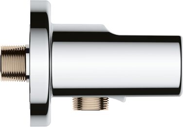 GROHE Vitalio Get - Handbrause 1 Spray Pattern (perfect spray pattern, suitable for flow heaters, double-walled hand shower, Anti-limescale system), silver, 27458000 (Vitalio Get Bundle with wall connector, round)