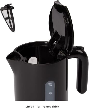 Електричний чайник Clatronic WK 3837: скляний, 1.7 л, BPA free, з підсвічуванням, для дому