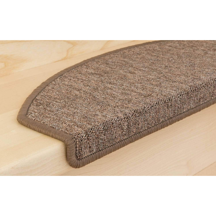 Ступінчасті килимки Metzker Ariston світло-коричневі напівкруглі, набір 15 шт. без килима-ходьби