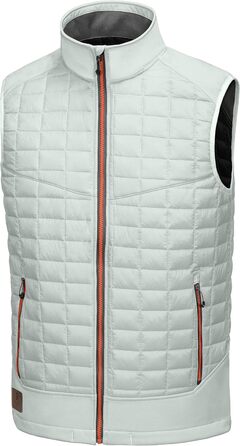 Little Donkey Andy Легка пухова жилетка для чоловіків, тепла безрукавка, Outdoor-куртка для походів, подорожей та бігу (XL, світло-сірий)