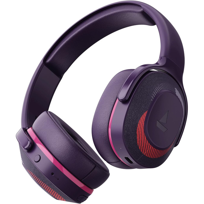 Boat Rockerz 425 Бездротові навушники Bluetooth з мікрофоном, 25 годин роботи, Dual Pairing, ENx, V5.2 (Techno Purple)