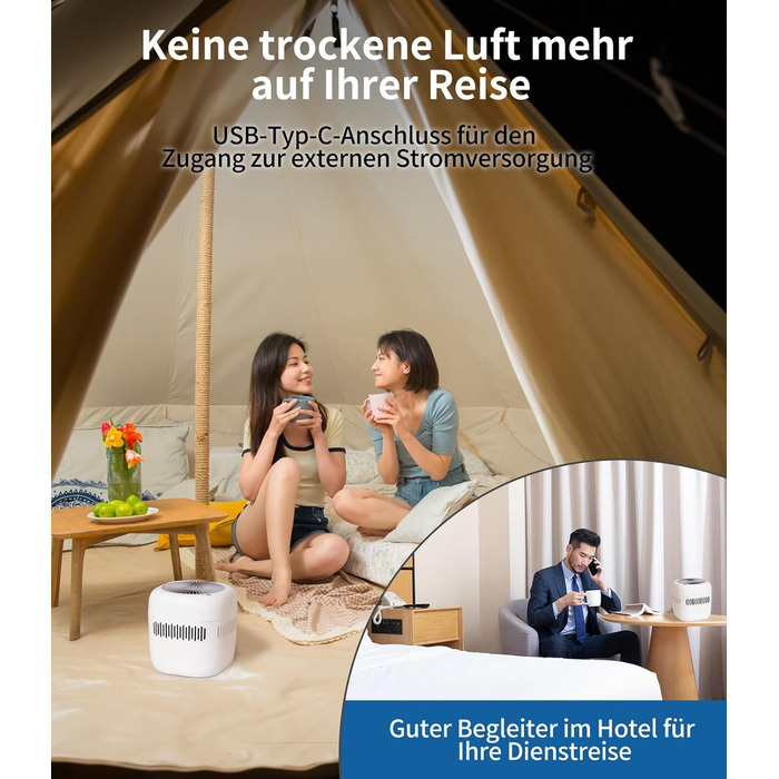 Зволожувач повітря Kaltverdunstungs Raumbefeuchter: без туману, для алергіків та вагітних, 2.5L