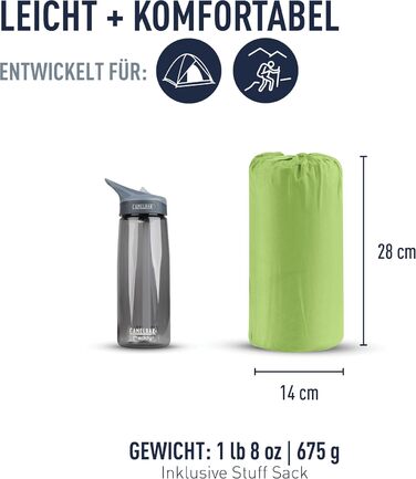 Килимок для кемпінгу Sea to Summit Comfort Light Self Inflating - Green Regular