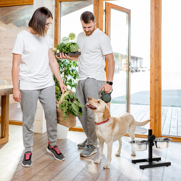 Relaxdays Adjustable Height Dog Feeder