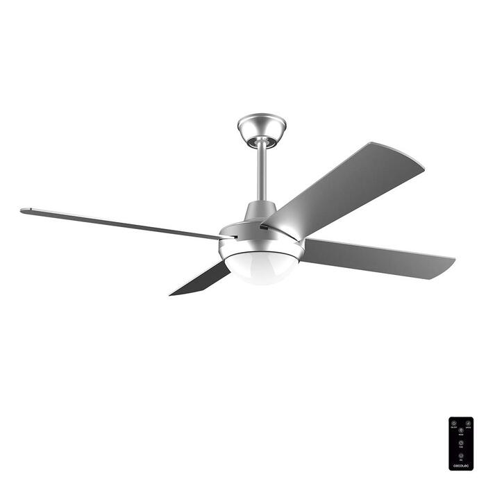 Стельовий вентилятор Cecotec EnergySilence Aero 450 з підсвічуванням, 42 дюйми (107 см), 50 Вт, 3 швидкості, реверсивний (сріблястий)