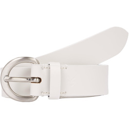 Ремінь жіночий Calvin Klein Classic з пряжкою, шкіра, 95 см, сірий (Vapor White)
