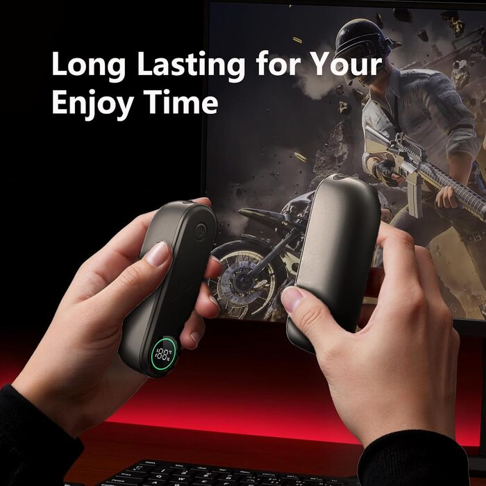 Електричний грієчка для рук та кишеньковий грієчка 10000mAh 2-в-1. Магнітний, 3 режими нагріву. Для активного відпочинку, кемпінгу, подарунок. Металевий сірий.