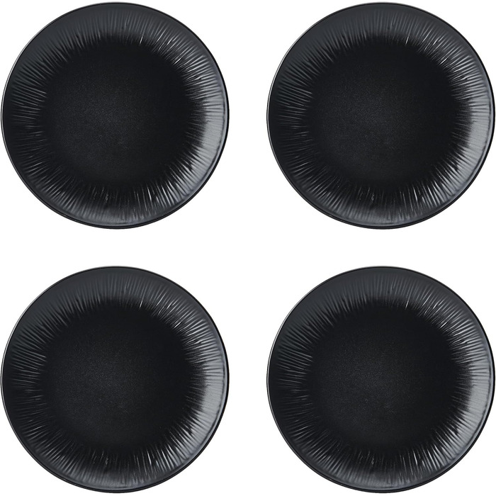 Набір посуду Mikasa Jardin Midnight (12 предметів) для 4 осіб: тарілки, супові тарілки, миски, зелений колір, подарункова коробка, придатний для миття в посудомийній машині