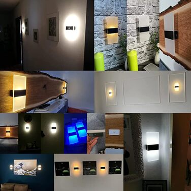 LED настінний світильник VOMI з датчиком руху, акумуляторний, бездротовий, USB зарядка, 4000mAh, для коридору та сходів, 2 білих світлодіодів, 6000K