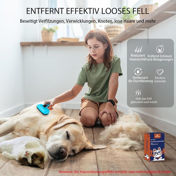 Щітка для собак та котів - самоочисна, легка у чищенні, зменшує випадання шерсті, видаляє волосся. Підходить для великих, середніх та маленьких тварин з довгою та короткою шерстю. Зелена (блакитна, 3 шт., нові)