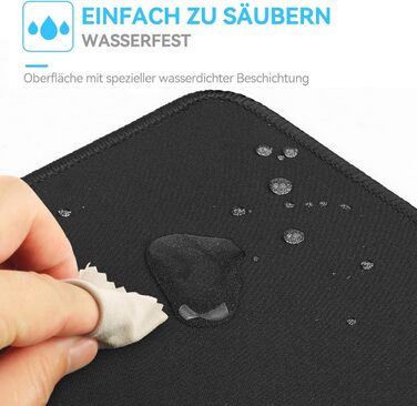 TECKNET XXL килимок для миші Speed Gaming, 900x400 мм, чорний, для геймерів, вологостійкий, з покращеною поверхнею для точності та швидкості, з неслизькою гумовою основою