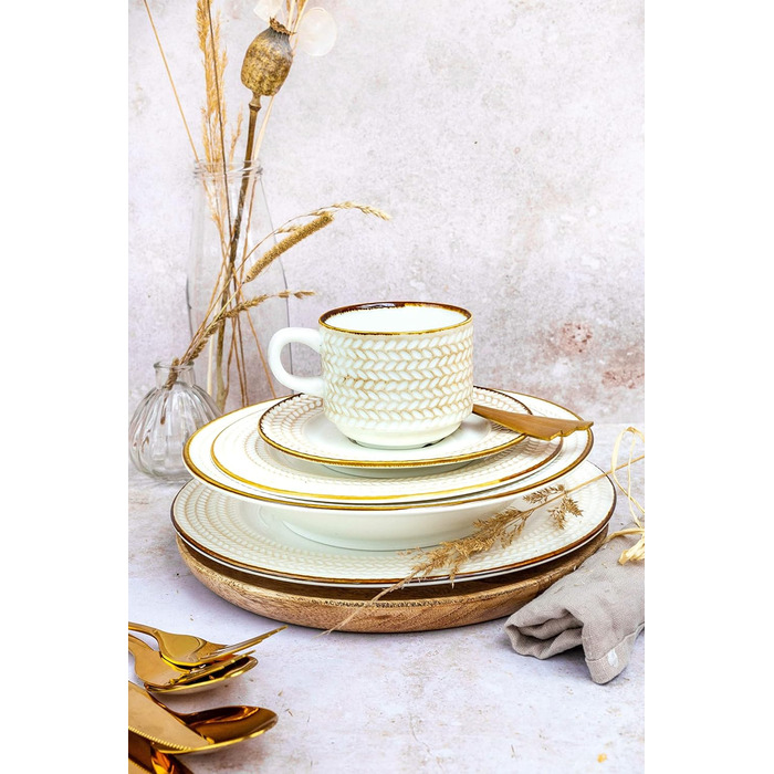 MÄSER Serie Prospero: 8-Piece Premium Porzellan Set для 4 осіб (кавовий сервіс)