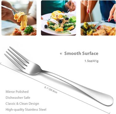 Набір столових приборів Ben & Bel на 6 осіб (24 шт.) з нержавіючої сталі - ніж, виделка, ложка, подарункова коробка, легкий у догляді, придатний для миття в посудомийній машині