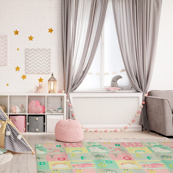 Relaxdays Foldable Play Mat with Animal Motifs
