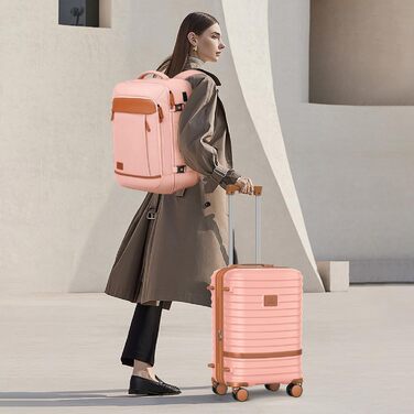 Набір валіз Joyway для ручної поклажі, розширюваний, з TSA-замком (рожевий)