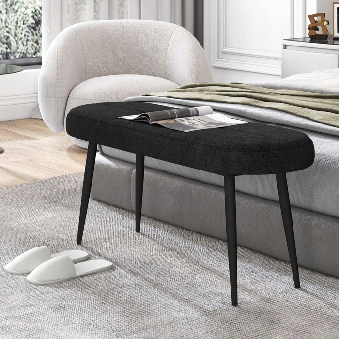 Оббита лава Costway, 113 x 48 x 40 см, чорна