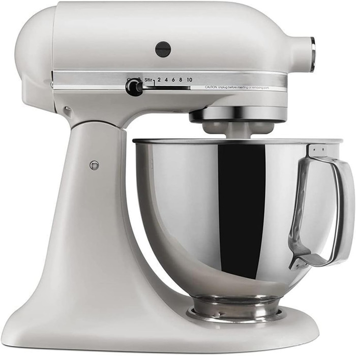 Миска з нержавіючої сталі 4,8 л з ручкою для KitchenAid, аксесуари для кухонної машини, сумісна з моделями K5THSBP, 125/150/165/175, підходить для посудомийної машини, срібляста