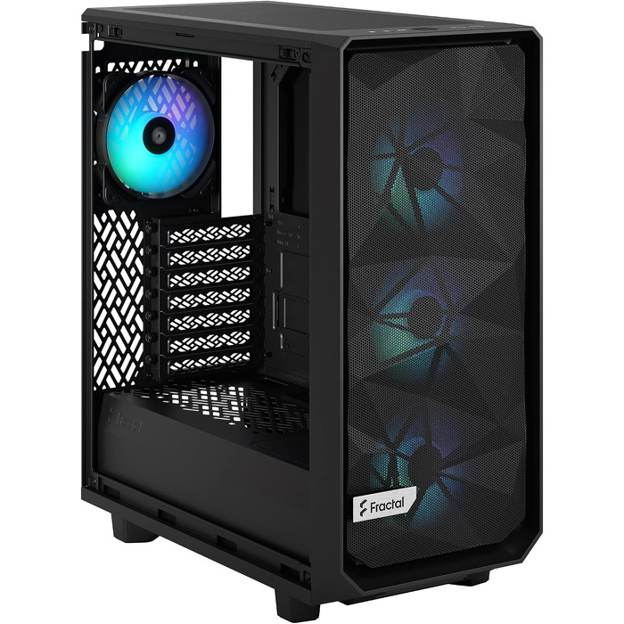 Корпус для ПК Fractal Design Meshify 2 Compact Black ATX Mid Tower, RGB, загартоване скло (Light Tint), високий повітряний потік