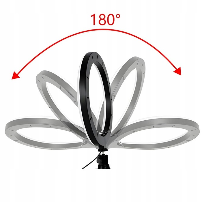 Кільцева LED-лампа для селфі 25 см, 24 Вт, 6500К, штатив 210 см