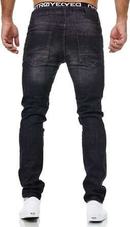 Чоловічі джинси Merish Slim Fit 1512 Stretch Denim (32W/32L, Чорний)