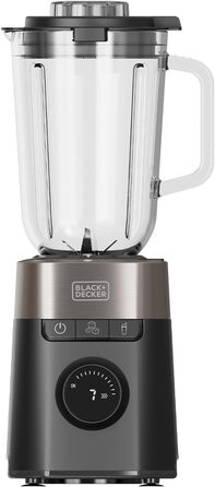 Black+Decker 2200W Stand Mixer with 2.2L Glass Bowl - 8 Speeds, 6 Stainless Steel Blades, Ice Crush & Smoothie Maker