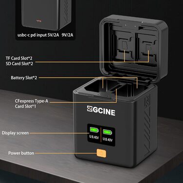 Зарядний кейс ZGCINE PS-W126 для камер з акумулятором FX NP-W126S