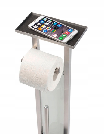 Підлоговий ершик для унітазу Wenko з металевим тримачем та контейнером