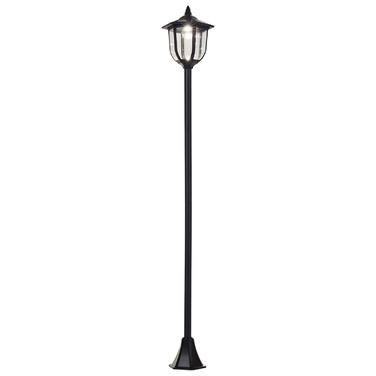 Сонячний ліхтар Outsunny з LED-підсвічуванням, пластиковий ліхтар, зовнішнє освітлення для внутрішнього та зовнішнього використання, висотою 177 см, садовий ліхтар, 30/60 люмен, для декору саду, балкону, чорного кольору.
